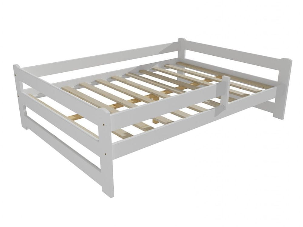 eoshop Detská posteľ DP 019 XL so zábranou (Rozmer: 120 x 200 cm, Farba dreva: farba biela)